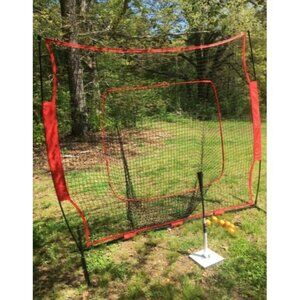 7'×7' Baseball Softball Practice Net Hitting Batting Catching Pitching Trainer